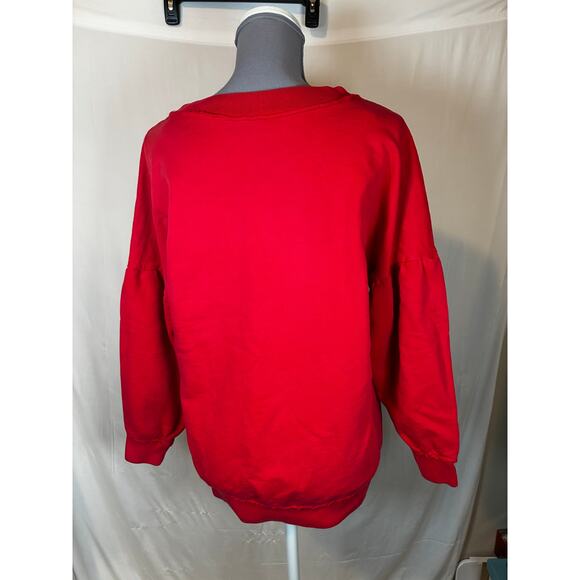 Free People FP movement XS Oversized Raw Hem Performance Staple Slouchy pullover - Picture 2 of 5